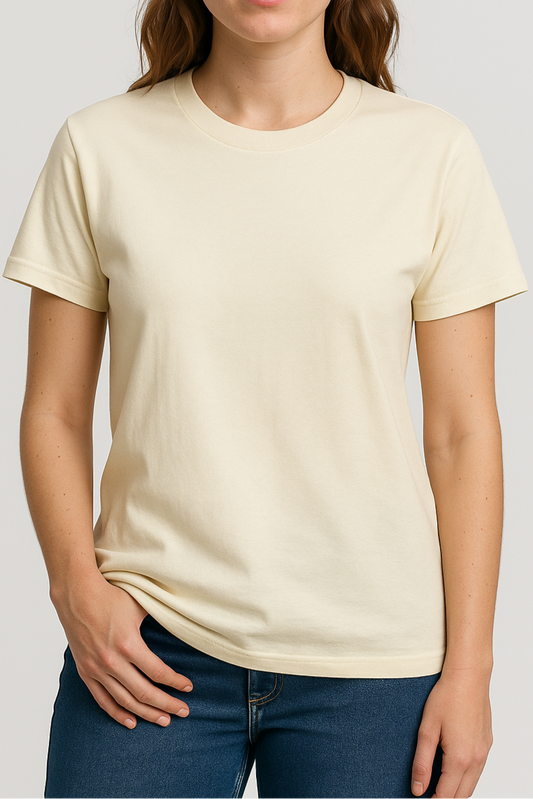 Camiseta Mujer Amarillo Pastel